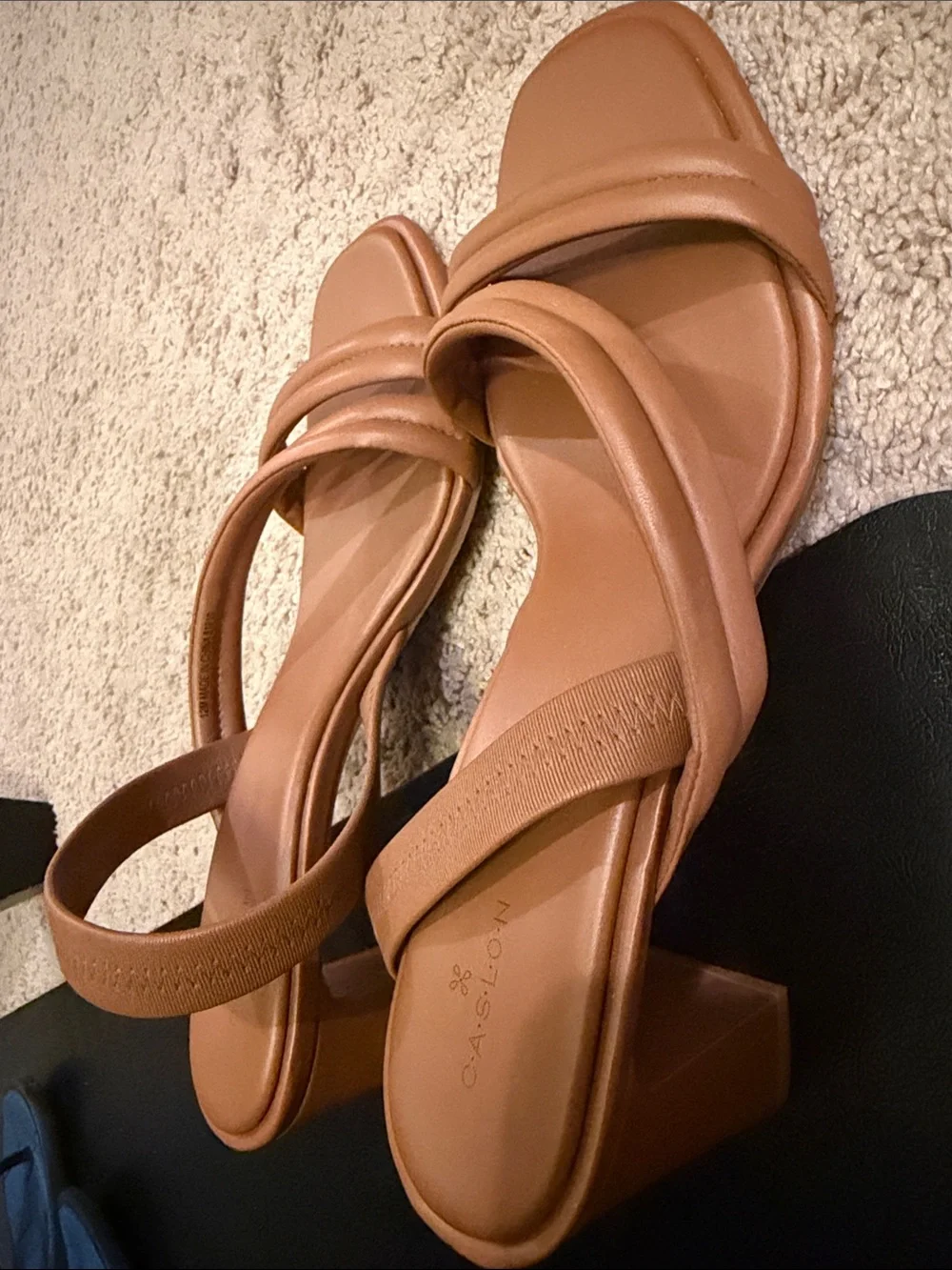 Caslon Tan Strappy Slingback Heels
